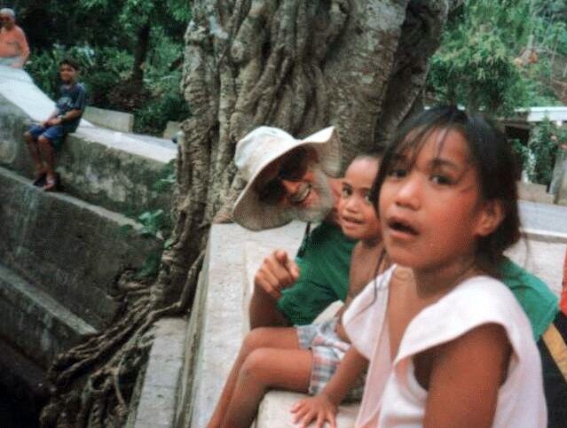 Huahine Jerry With Children Who Helped Us Feed Eels